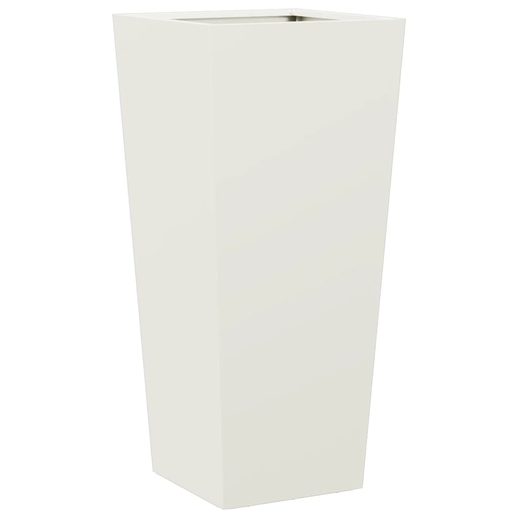 Jardineras 2 Uds Acero Blanco 35x35x75 Cm_5