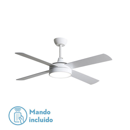 Ventilador Dc Nevery 26w Blanco 4aspas Blanco/haya 122d 2950lm 3000k,4000k,6000k Remoto-temporizador-memoria 24_0