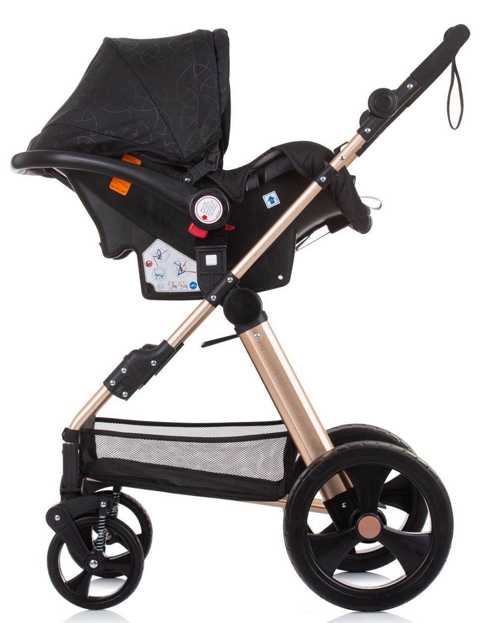 Carrito De Bebé Havana Trío Convertible Hasta 22 Kg Con Bolso Y Mosquitera Ebony_4