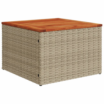 Set De Sofás De Jardín 11pzas Con Cojines Ratán Sintético Beige / Vetonek_5