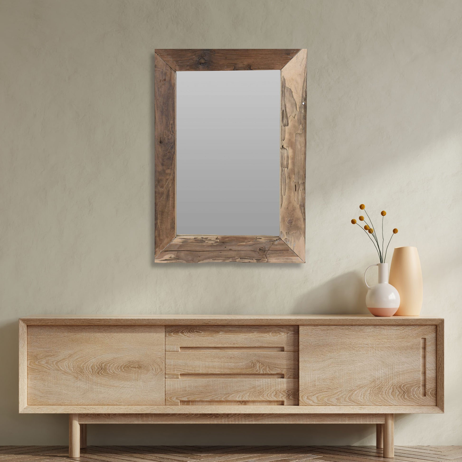 Well Home Espejo En Madera Formato Rectangular 50x70cm_2