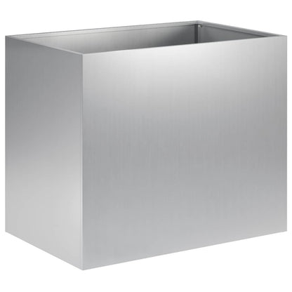 Macetero De Jardín Plateado 50 X 40 X 50 Cm Acero Galvanizado_0