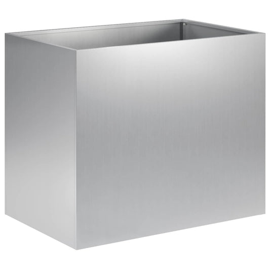 Macetero De Jardín Plateado 50 X 40 X 50 Cm Acero Galvanizado_0