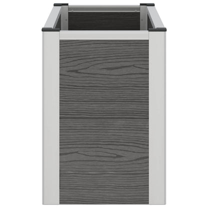 Arriate Elevado Gris 75 X 30 X 42 Cm Wpc Y Aluminio_4