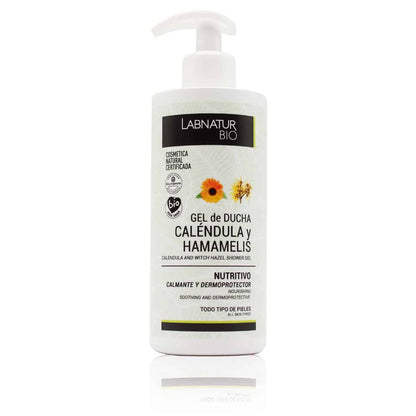 Gel de Ducha Caléndula y Hamamelis Labnatur Bio 450 ml | Piel Sensible | Calmante y Dermoprotector | Vegano_0
