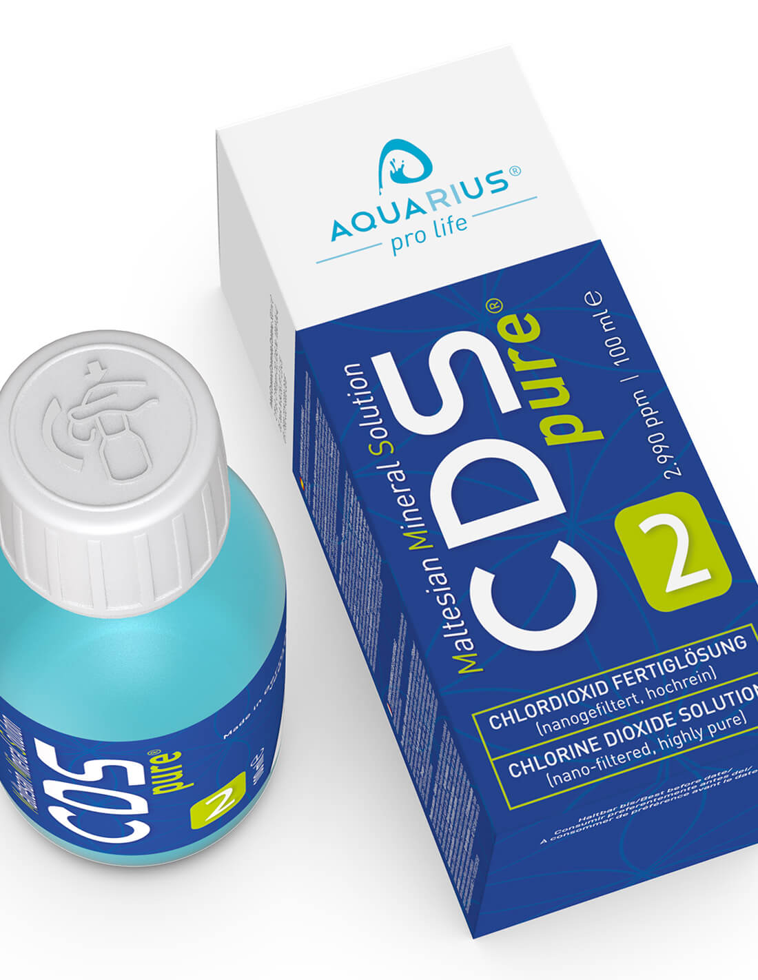 AQUARIUS pro life - CDSpure | 100 ml Solución de dióxido de cloro