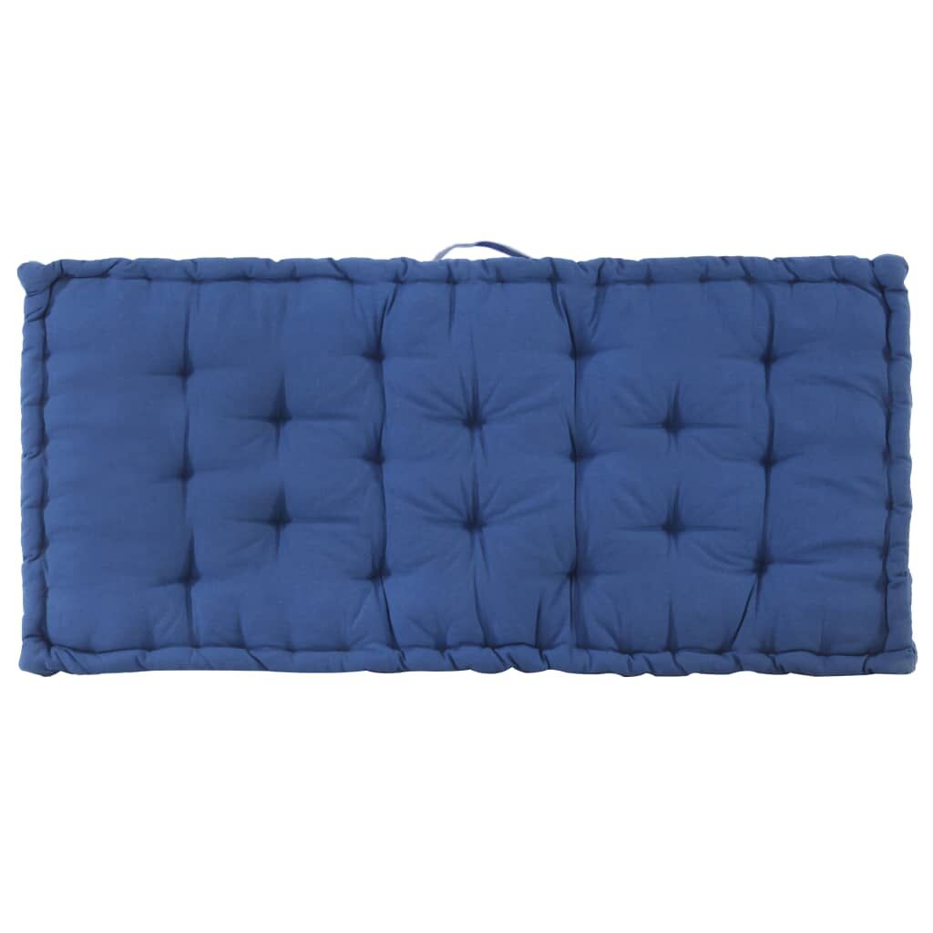 Vidaxl Cojín Para Palés Algodón Azul Claro 120x80x10 Cm_3