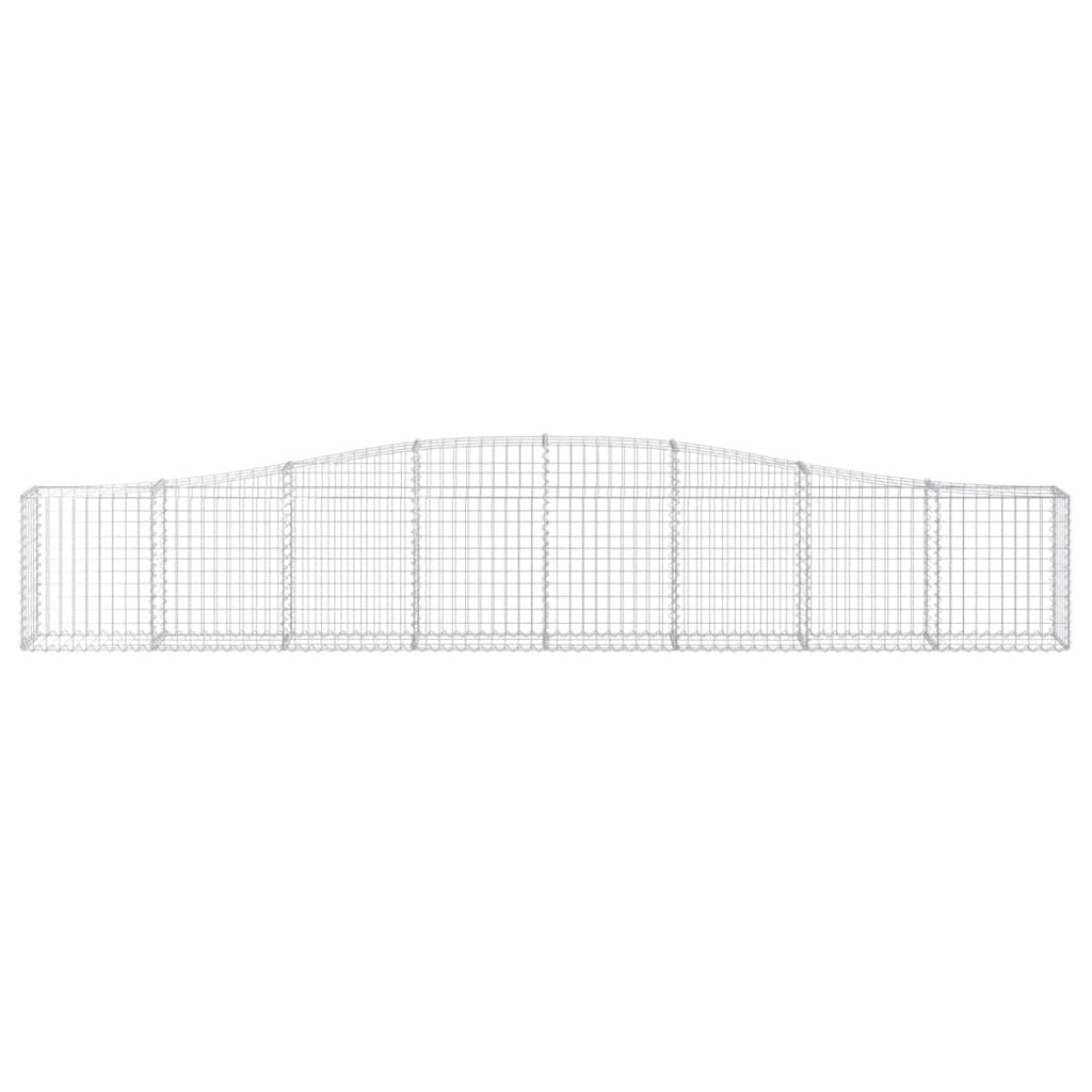 Cestas De Gaviones 9 Uds Forma De Arco Hierro 400x30x60/80 Cm_3