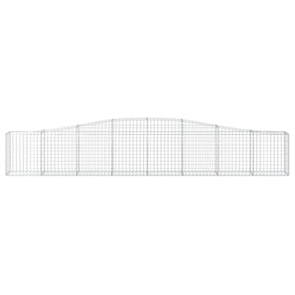 Cestas De Gaviones 2 Uds Forma De Arco Hierro 400x30x60/80 Cm_3
