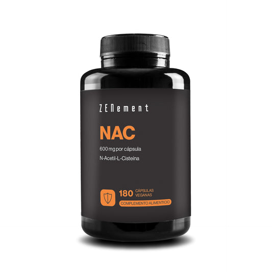 NAC N-Acetil-Cisteína, 600 mg Zenement, 180 comprimidos vegan NAC 600 mg