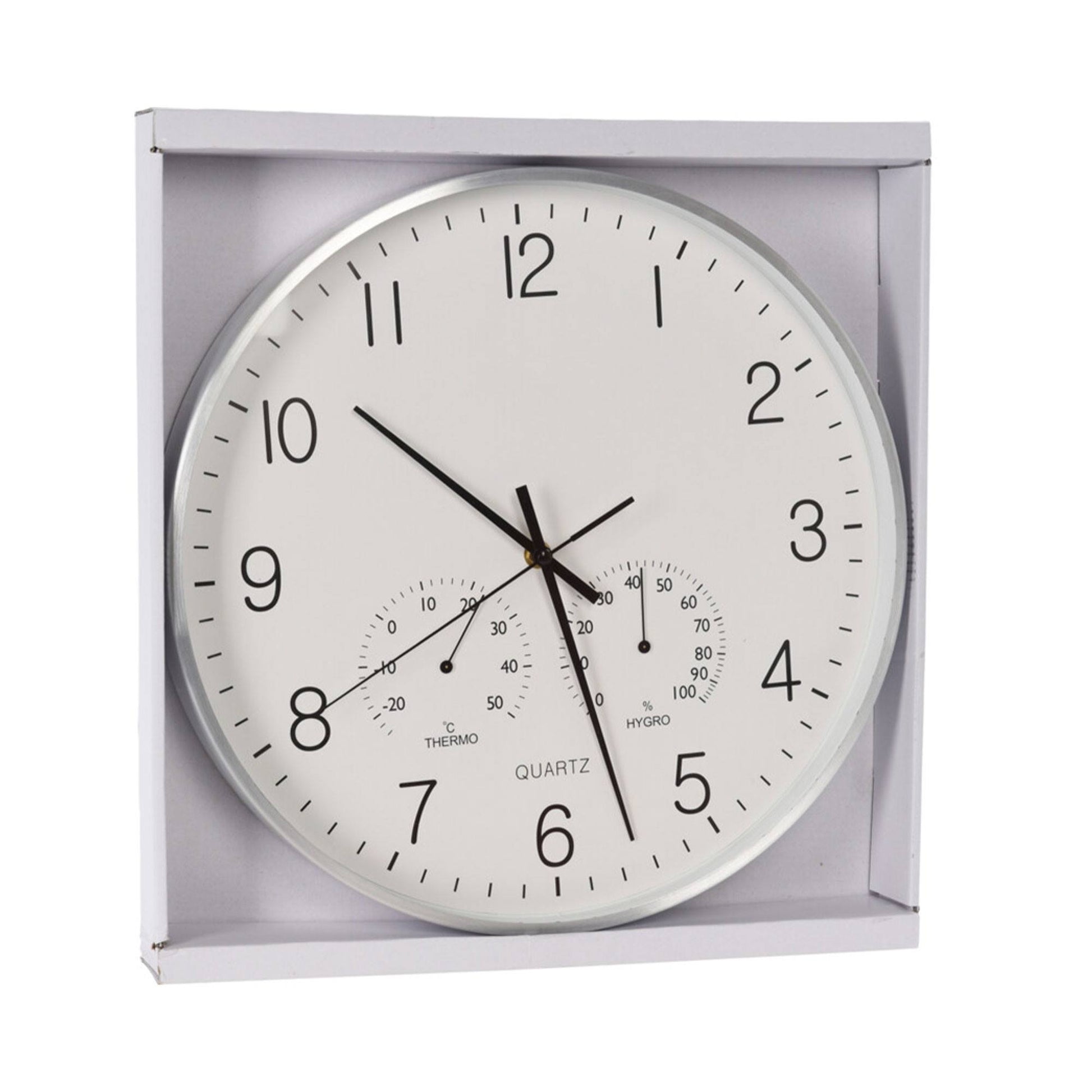 Well Home Reloj De Pared De Diseño Moderno Con Termómetro E Higrómetro Ø38cm_4
