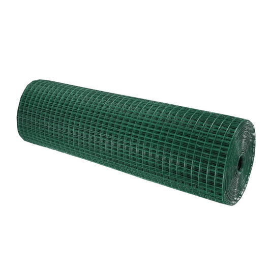Malla Metalica Plastificada| Reticula 6x6mm| Composición 80% Acero Galvanizado/20% Pvc|malla Para Cercos 0,5x5m_0