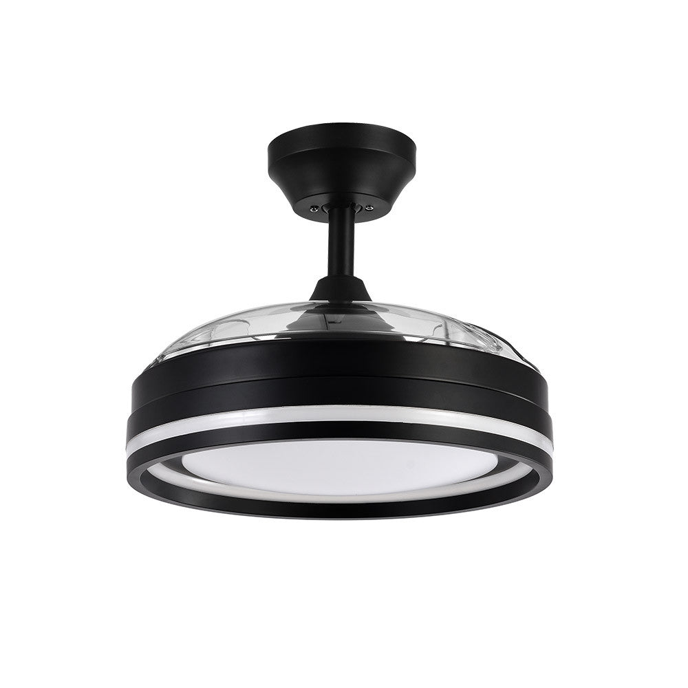 Ventilador Dc Cerrato Negro 72w 3aspas Desplegables 107d 7200lm 6vel 3000k,4500k,6000k, Remoto+temporizador+memoria_1