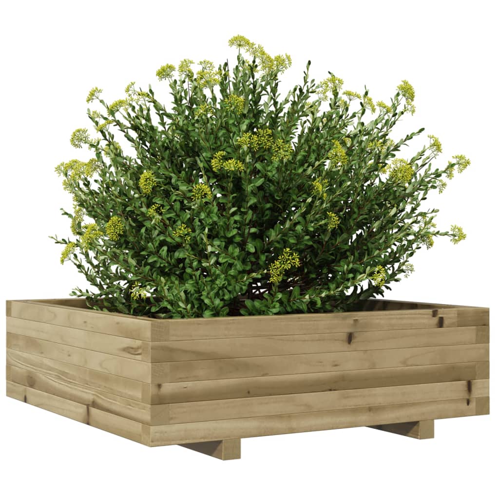 Jardinera De Madera De Pino Impregnada 80x80x26,5 Cm_3