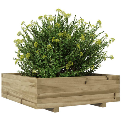 Jardinera De Madera De Pino Impregnada 80x80x26,5 Cm_3