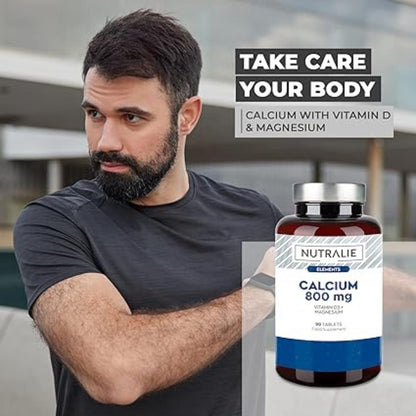 Nutralie Calcio 800mg + Vit D3 y Magnesio, 90 comprimidos