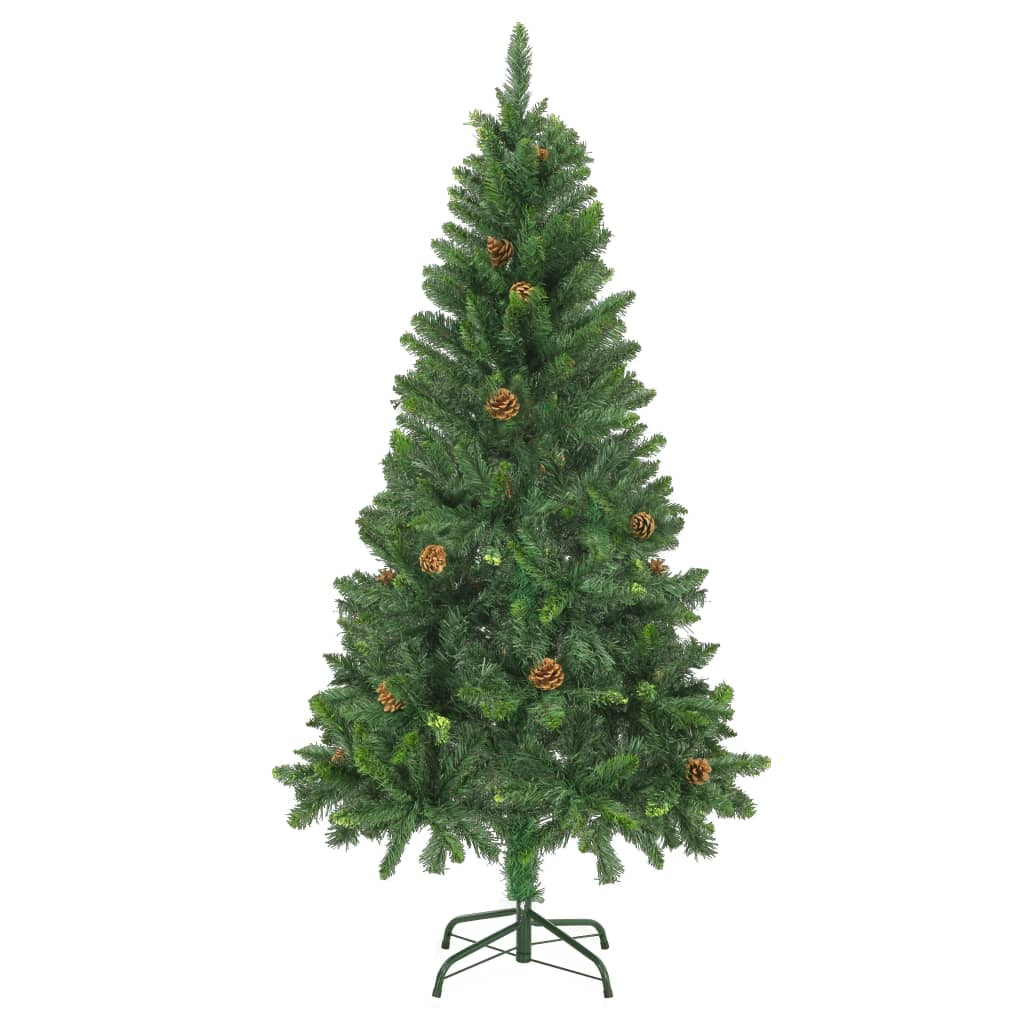 Vidaxl Árbol De Navidad Artificial Con Piñas Verde 150 Cm_1