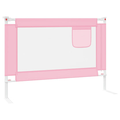 Vidaxl Barandilla De Seguridad Cama De Niño Tela Rosa 90x25 Cm_4