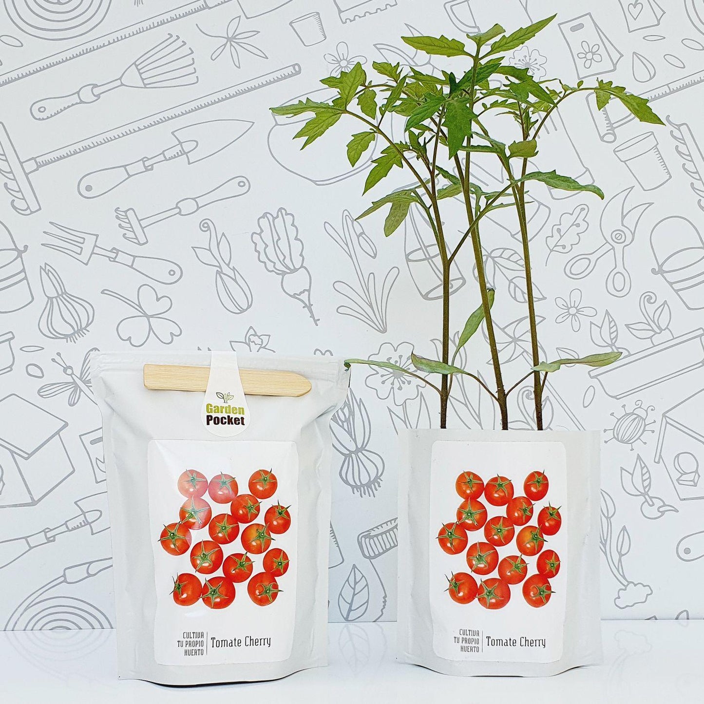 Kit de jardim de bolso: tomate cereja