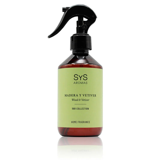 Ambientador Pulverizador Madera y Vetiver SYS Aromas 300 ml | Colección 1991 | Aroma Amaderado y Cítrico | Sofisticado_0