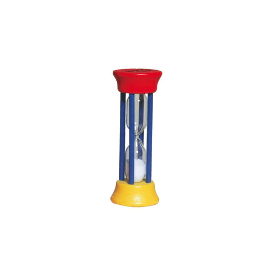 Ampulheta, azul/amarelo/vermelho Redecker, 10cm