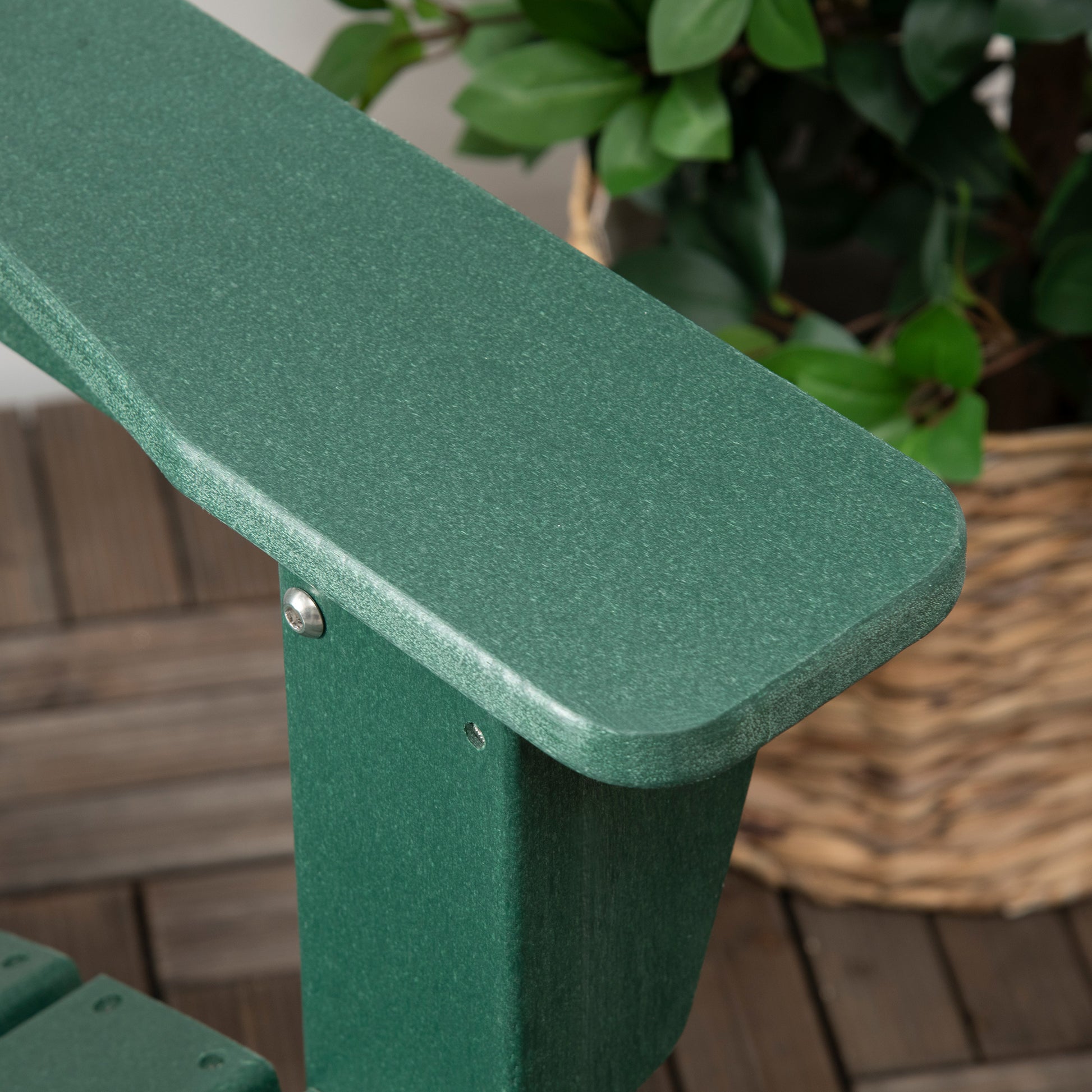 Outsunny Silla Adirondack Con Reposapiés Reposabrazos Respaldo Alto 78x135x95 Cm_3