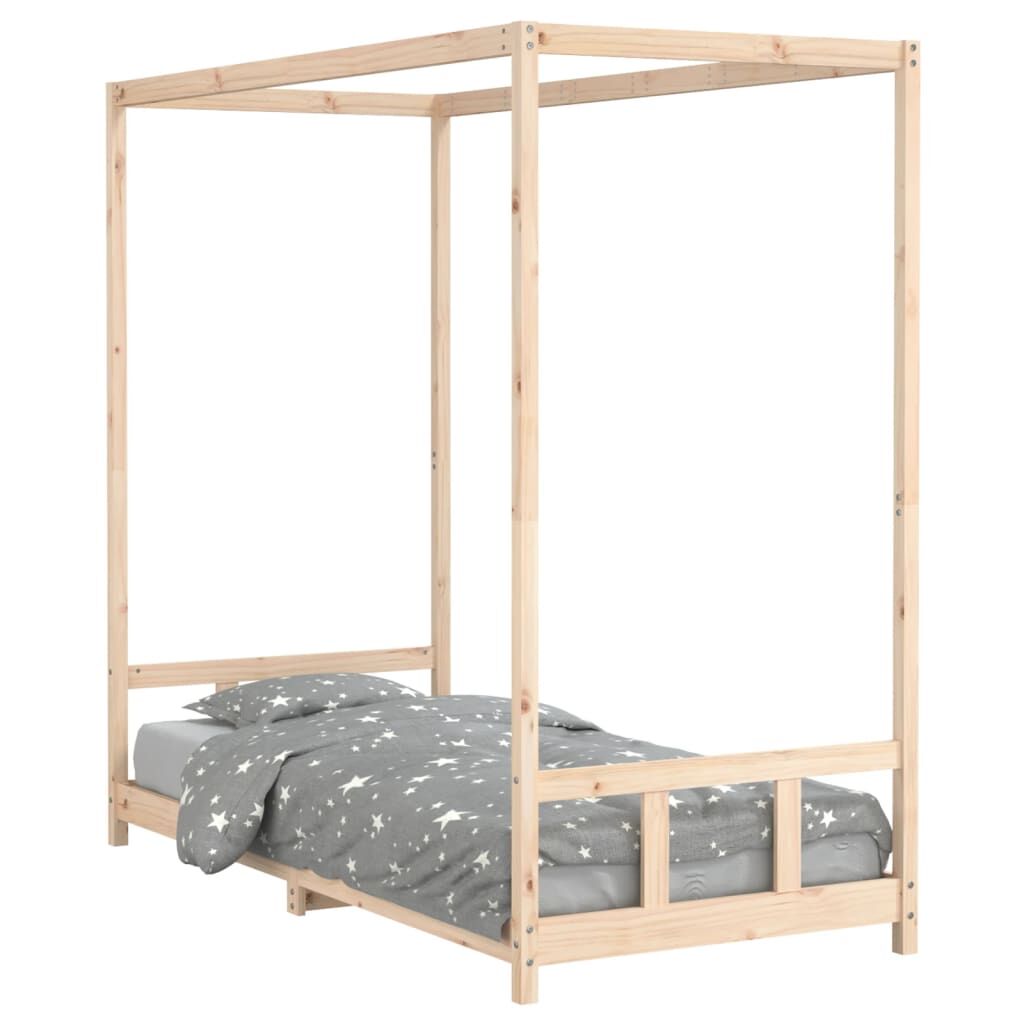 Vidaxl Estructura De Cama Para Niños Madera Maciza De Pino 90x200 Cm_0