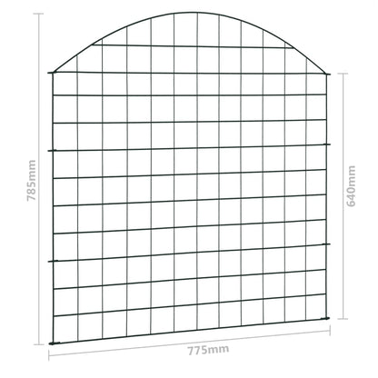 Set De Valla De Jardín Arqueada Verde 77,5x78,5 Cm / Vetonek_5