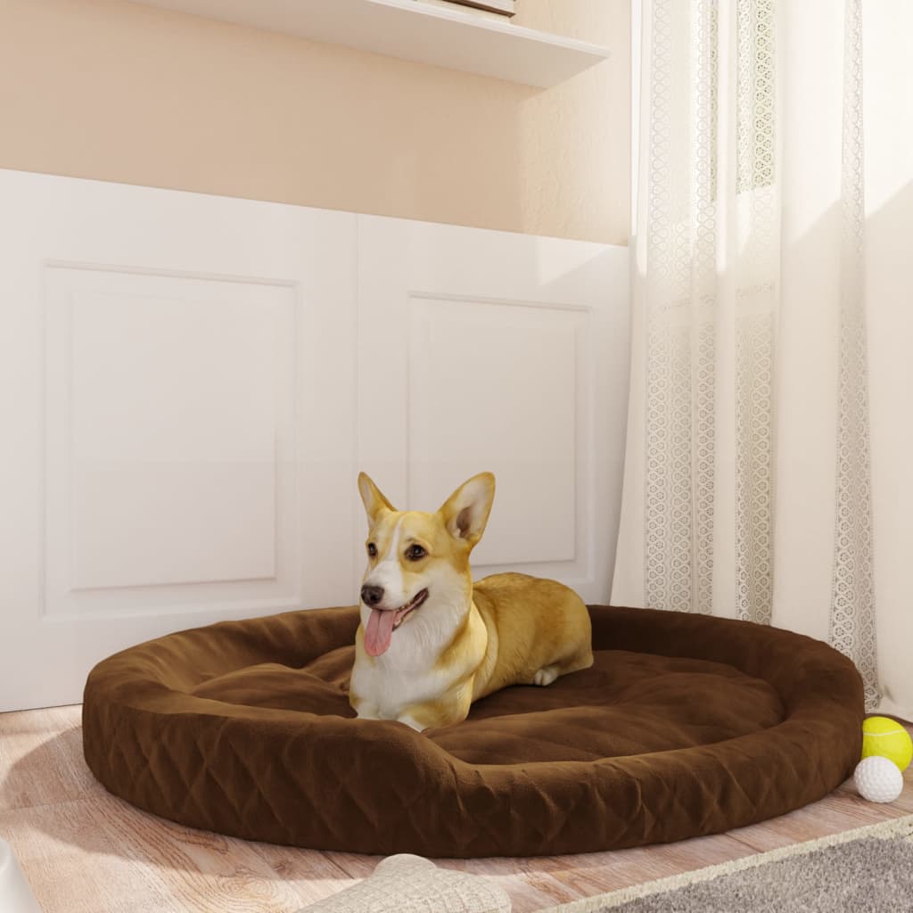 Cama Para Perros De Felpa Marrón 110x90x23 Cm / Vetonek_0