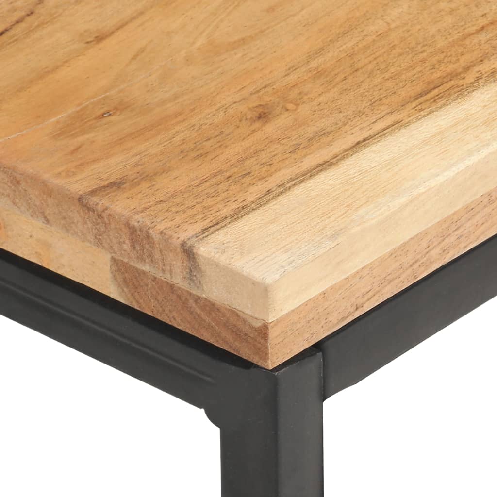 Mesa Auxiliar De Madera Maciza De Acacia 40x40x35 Cm_1