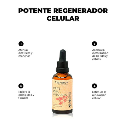 Óleo Corporal Orgânico de Rosa Mosqueta 100% Arganour 50 ml