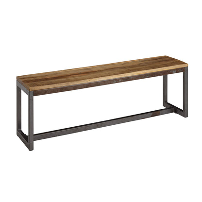 Banco De Madera De Mango De Madera Maciza 120 X 46 X 45 Cm_0