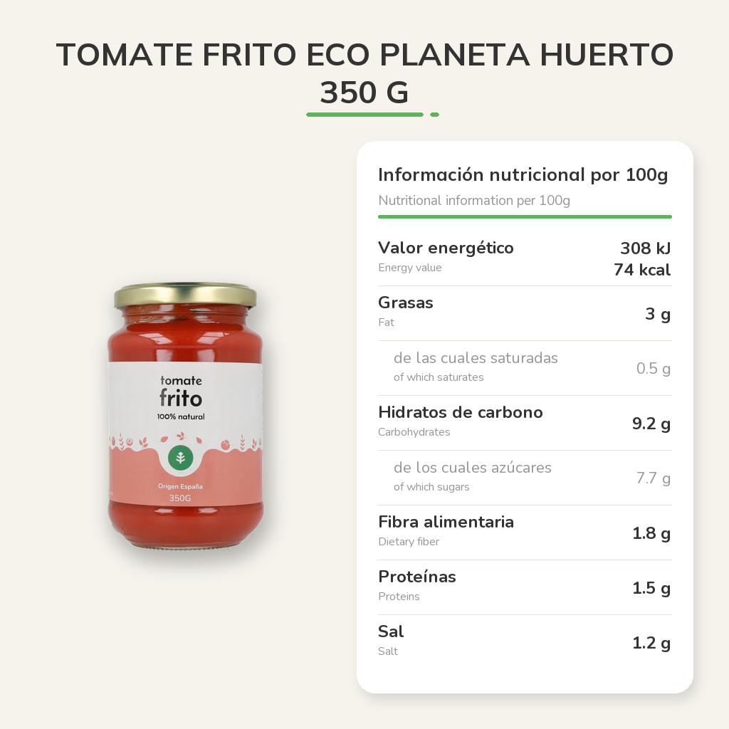 Información nutricional