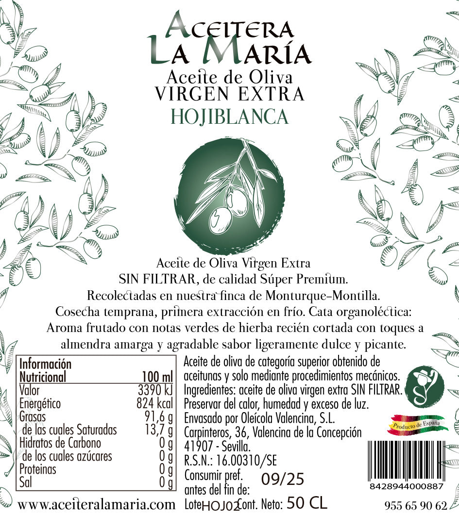 Aceite De Oliva Virgen Extra 25 Cl Cristal Hojiblanca Cosecha 2025-2026_2