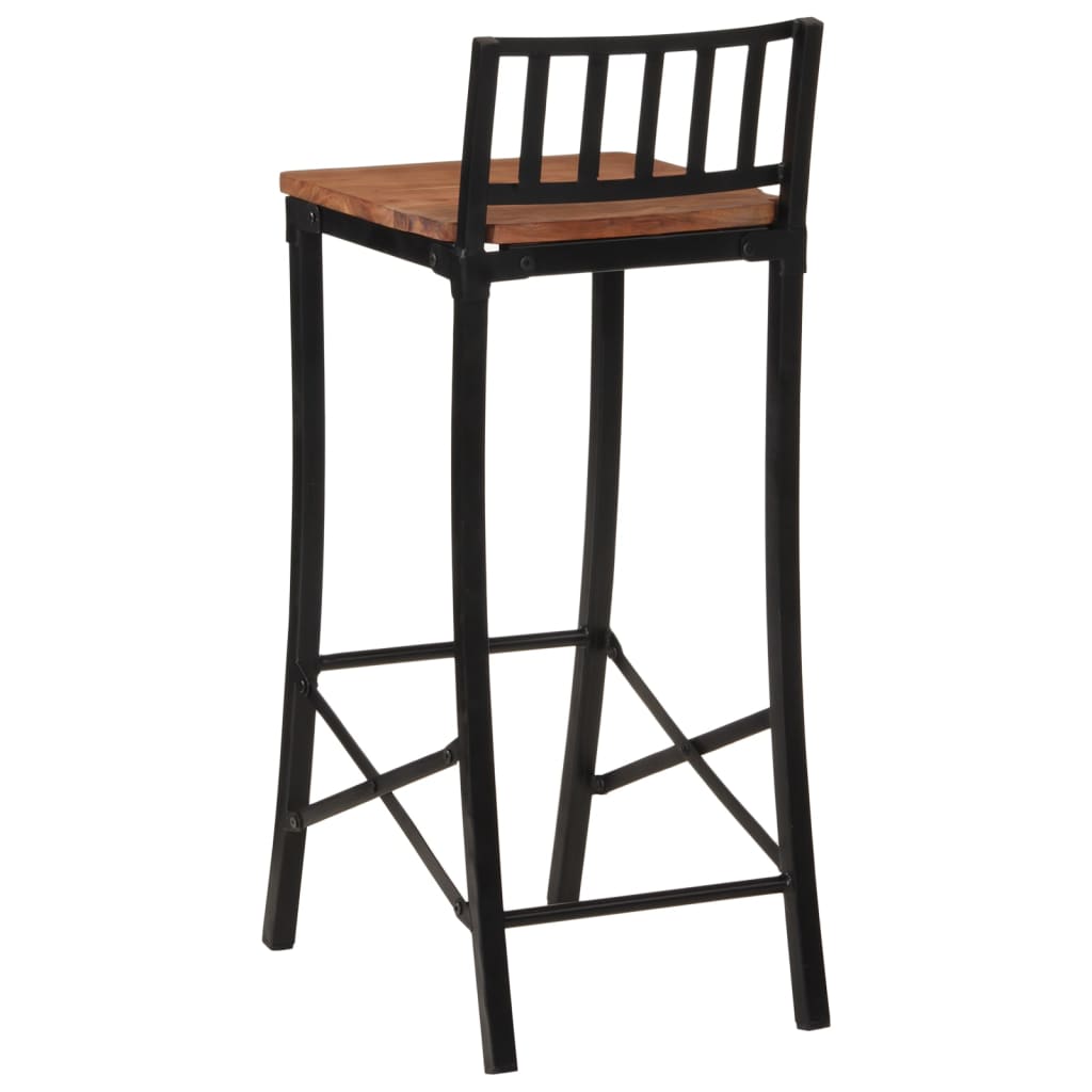Taburetes Altos 4 Uds Madera Maciza De Acacia_5