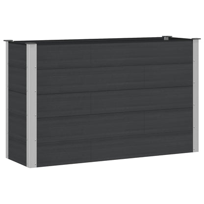 Arriate Elevado Negro 150 X 50 X 91 Cm Wpc Y Aluminio_0