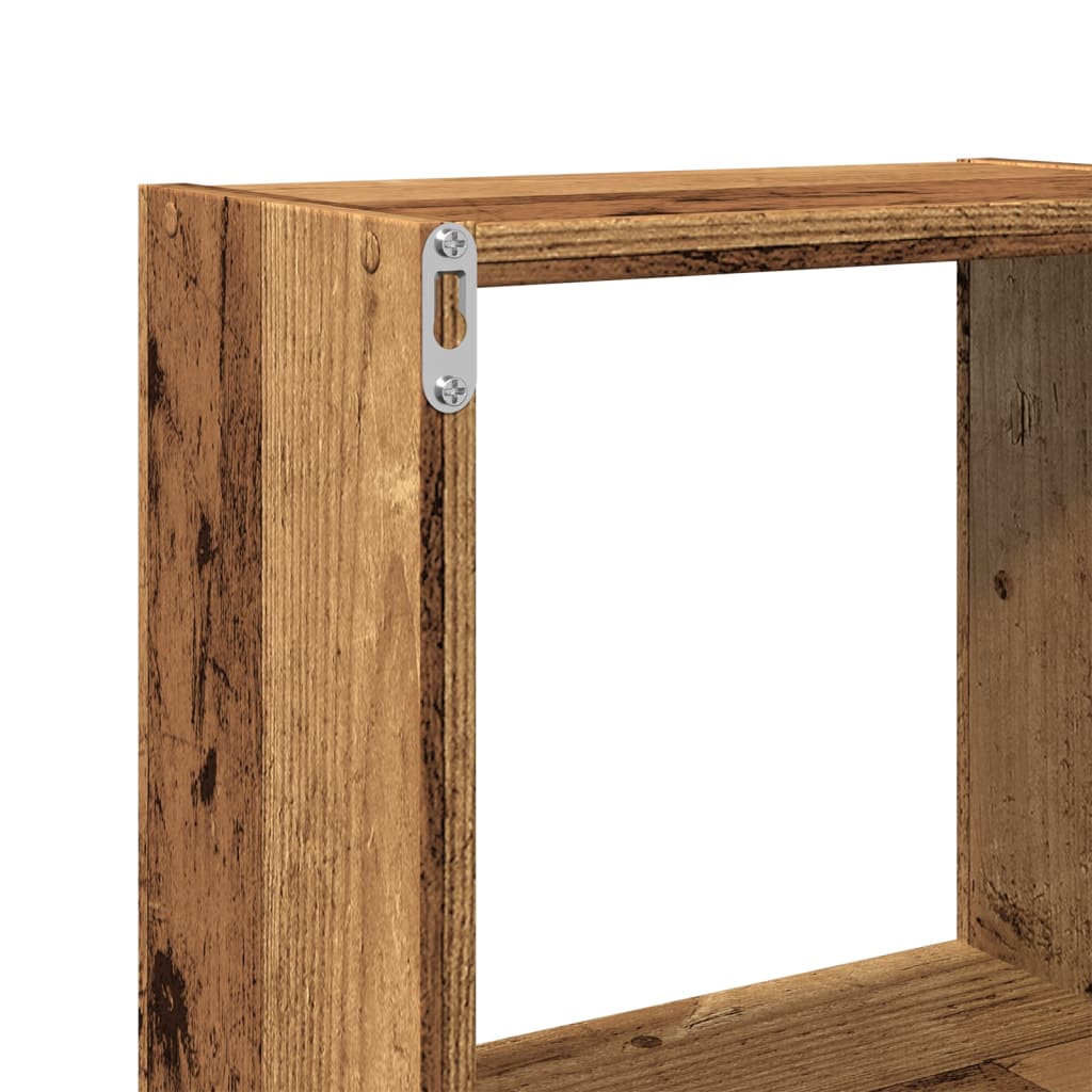 Mueble De Pared Madera Ingeniería Madera Envejecida 78x18x71 Cm / Vetonek_5