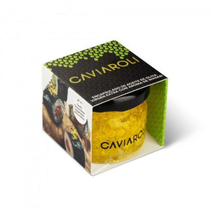Esferas gelificadas de azeite virgem extra e wasabi Caviaroli 20g