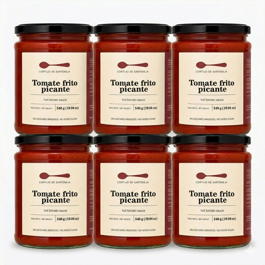 Salsa De Tomate Frito Picante Natural Sin Azúcar Añadido 540 G 6 Unidades_0