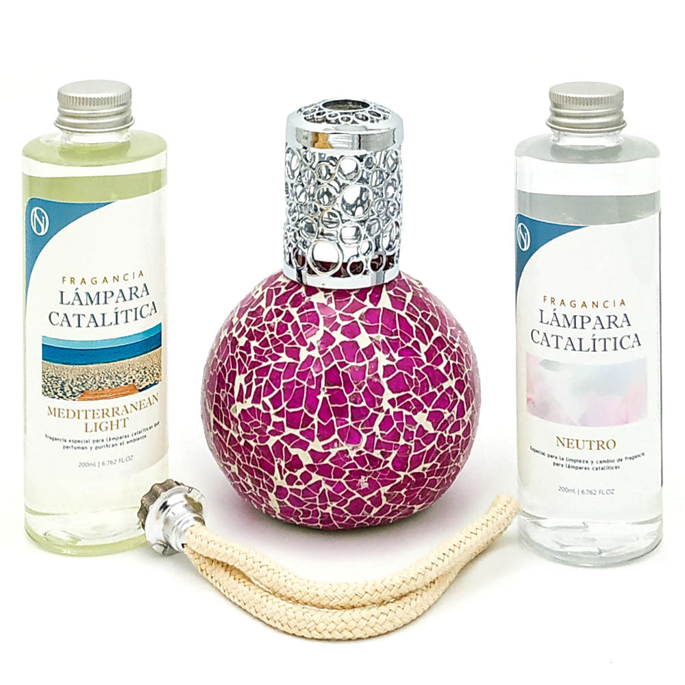Pack Ahorro Mosaico Fucsia + Fragancia Mediterranean Light 500ml + Limpiador Neutro 200ml + Mecha De Repuesto_0