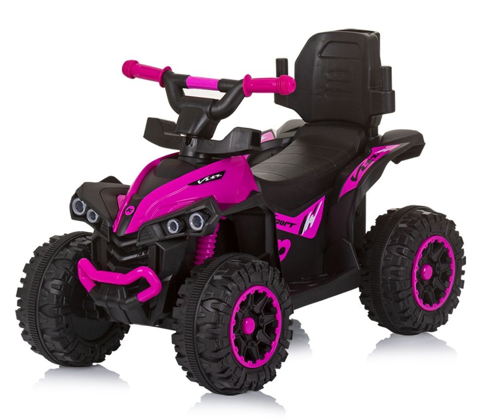 Correpasillos Atv Con Mango Parental Y Capota Pink_3