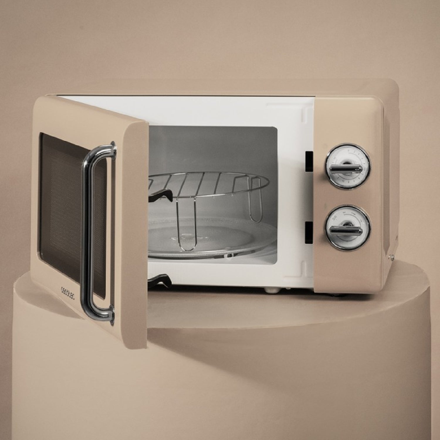 Microondas Mecánico De 20 L Proclean 3010 Retro Beige. 700 W En 6 Niveles, Temporizador Hasta 30 Minutos, Modo Descongelación, Diseño Vintage En Bei_4
