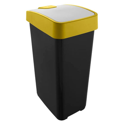 Cubo De La Basura Premium Con Tapa Abatible, Tacto Suave, 45 L, Magne, Amarillo_1