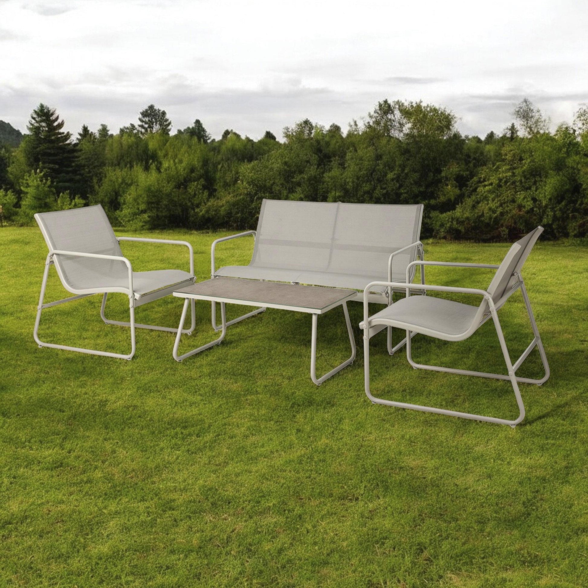 Well Home Juego De 4 Muebles (mesa + 2 Sillas + Banco) En Color Beige_2