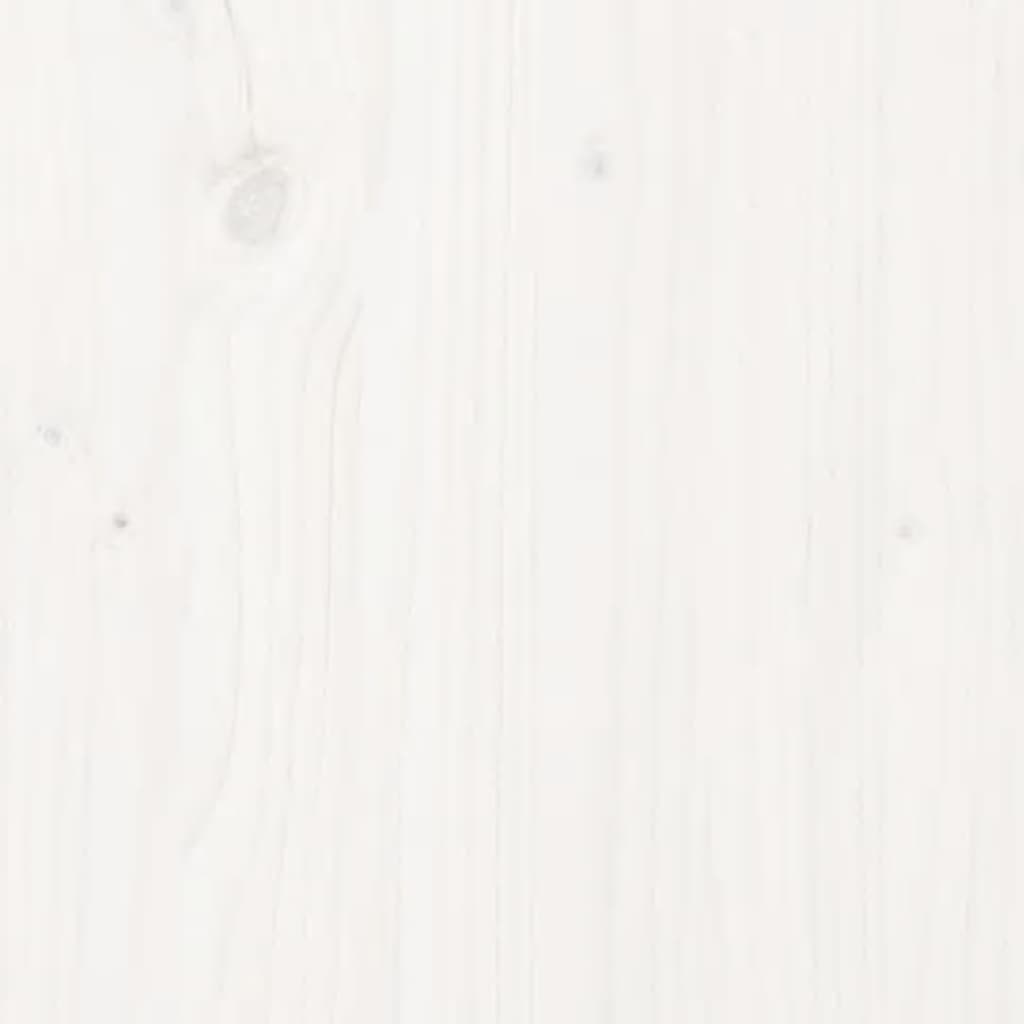 Banco Zapatero Madera Maciza De Pino Blanco 110x38x45,5 Cm / Vetonek_4