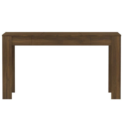 Mesa De Comedor Madera Contrachapada Roble Marrón 140x74,5x76 Cm_1