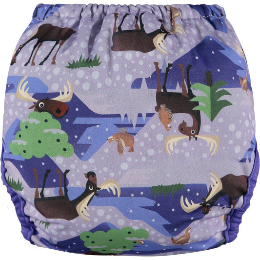 Fralda de pano pop-in Bambu Moose com velcro Close Parent