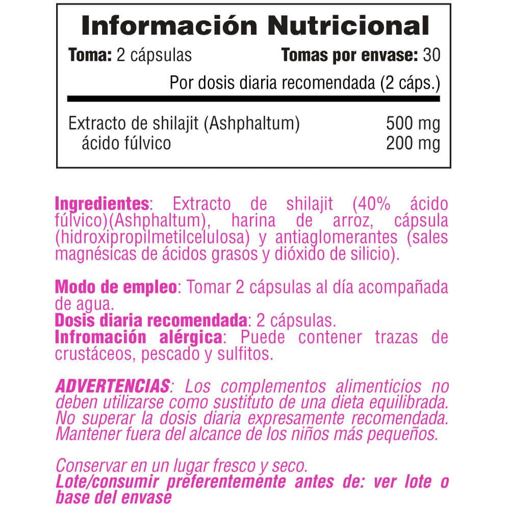 Shilajit - 60 Cápsulas Vegetales - Anti-envejecimiento - Smart Supplements_4