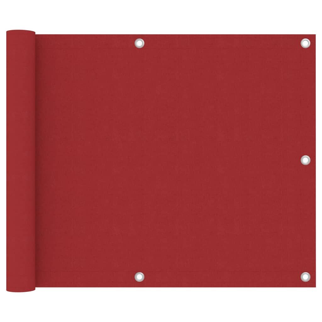 Vidaxl Toldo Para Balcón De Tela Oxford Rojo 75x300 Cm_0