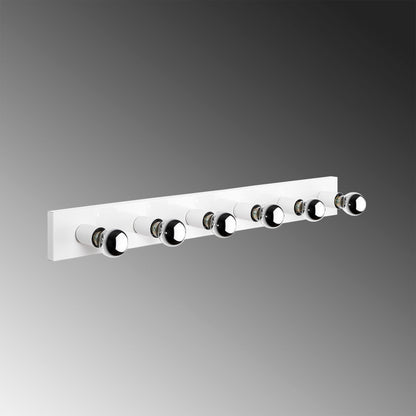 Aplique De Pared, Metal , Blanco, 10x10x91, Casquillo 6 X E27 Max 40 W